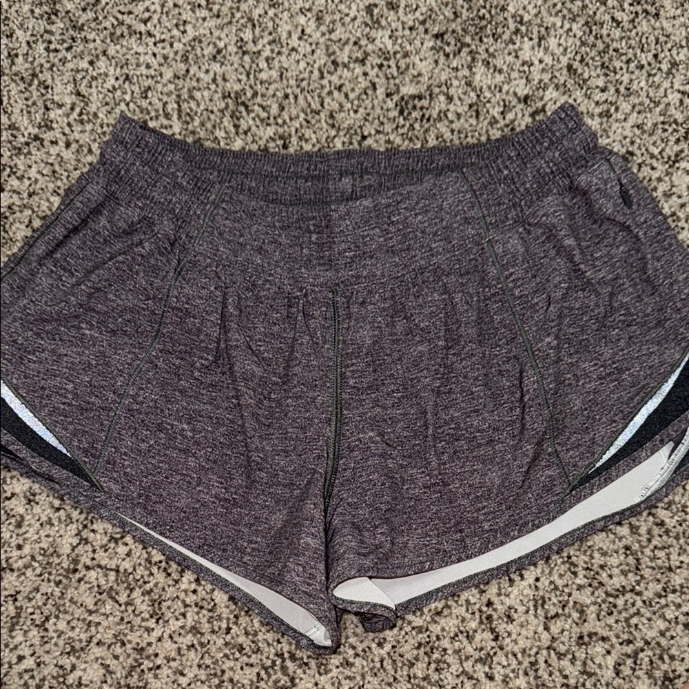 lululemon athletica Gray Athletic Shorts with Elastic Waistband